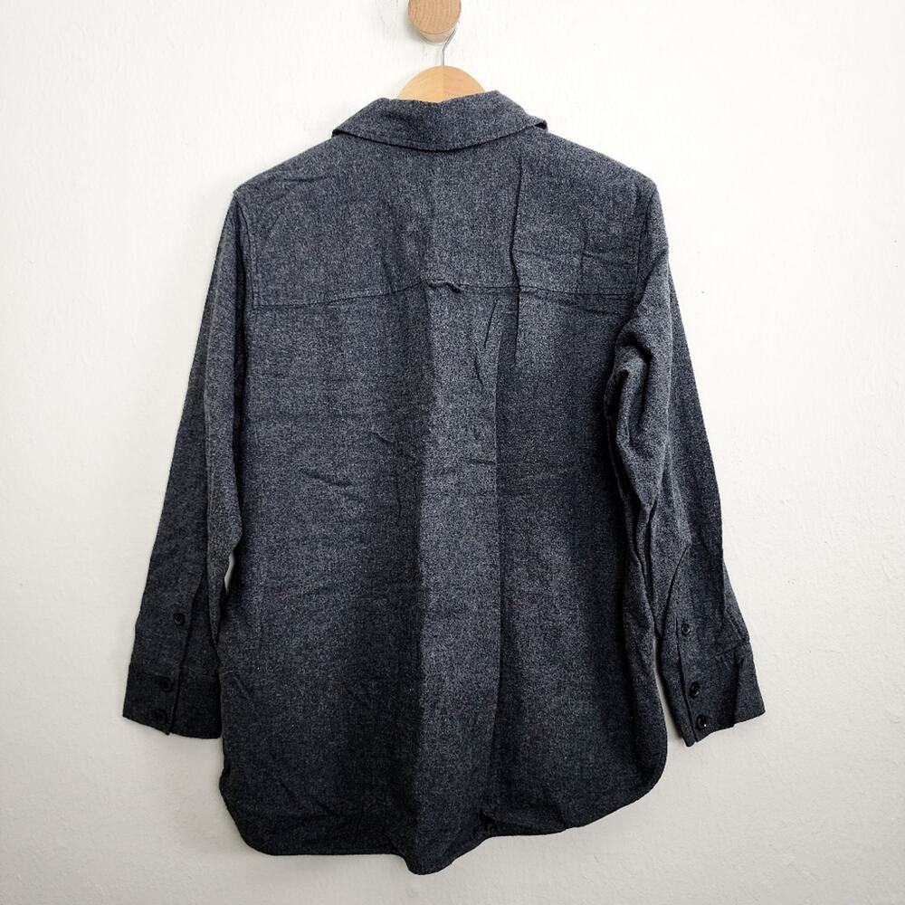 NEW Everlane Gray Flannel Oversized Organic Cotton Shacket Lightweight Jacket - Picture 13 of 15